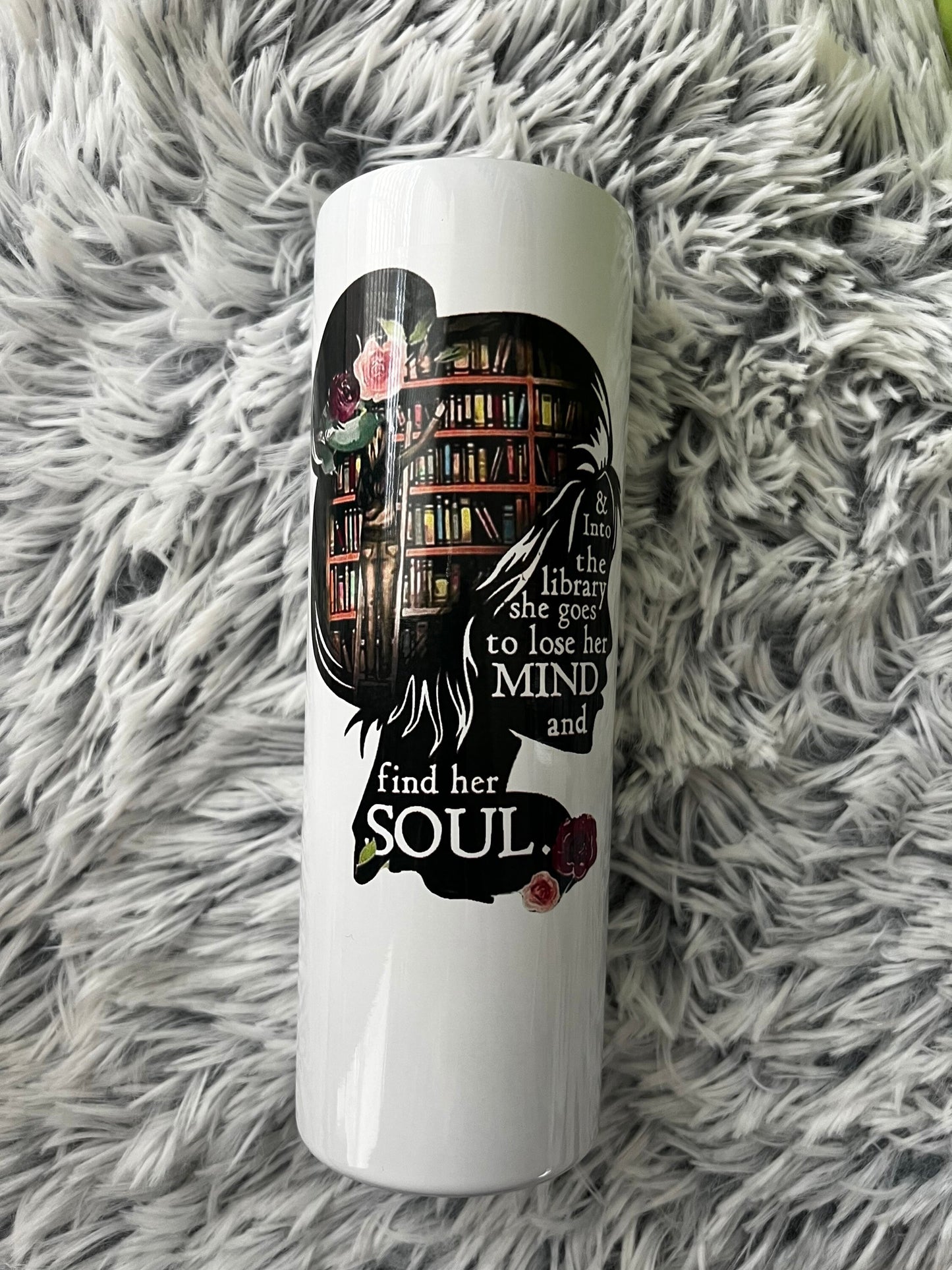 Book Lovers 20oz Tumbler, Reading Sublimation Tumbler With Straw
