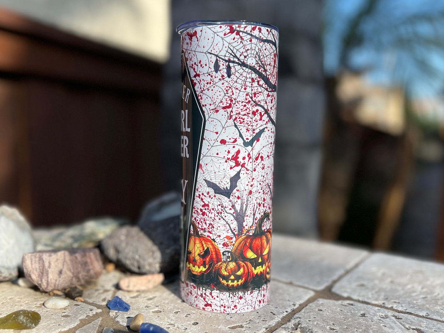 Spooky Bitch Halloween 20oz Skinny Custom Tumbler