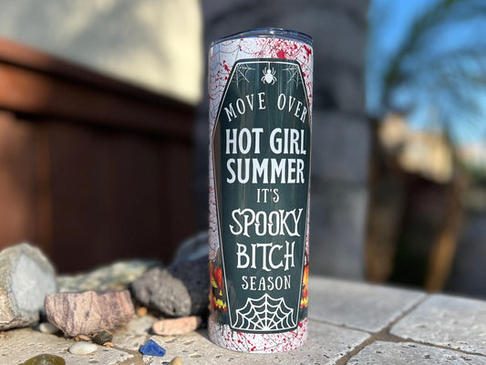 Spooky Bitch Halloween 20oz Skinny Custom Tumbler