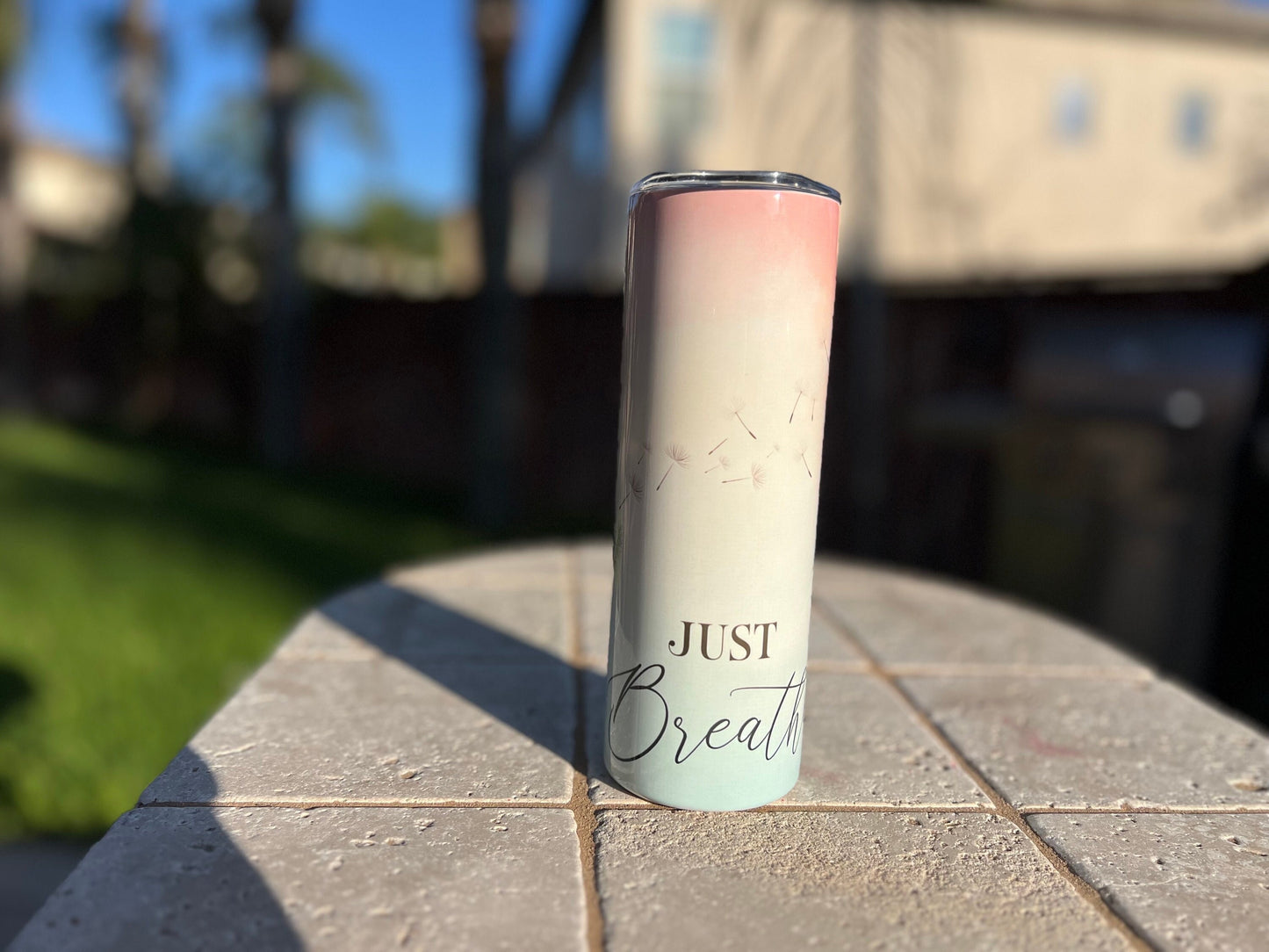 Just Breathe Dandelion 20oz Tumbler with Straw