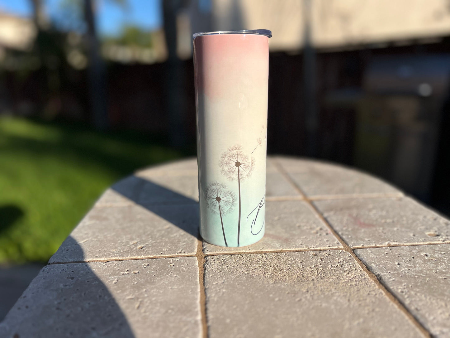 Just Breathe Dandelion 20oz Tumbler with Straw