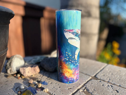 Ink shark  Non Resin Sublimation 20oz tumbler