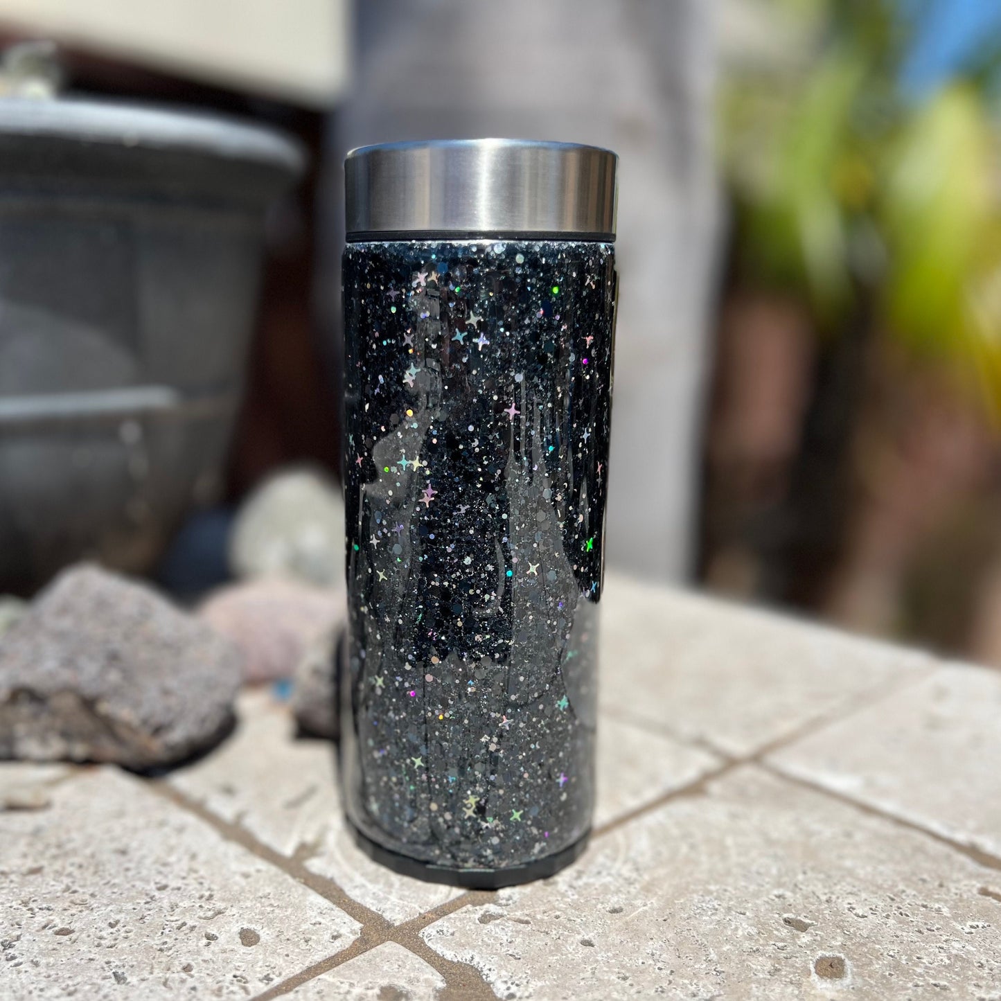 Moon Phase Epoxy Resin Skinny Can Cooler